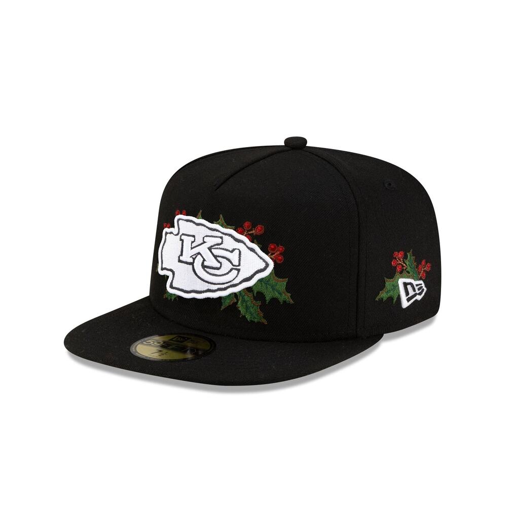 New Era Kansas City Chiefs Holly 59FIFTY A-Frame Fitted Hat - Size 7 5/8